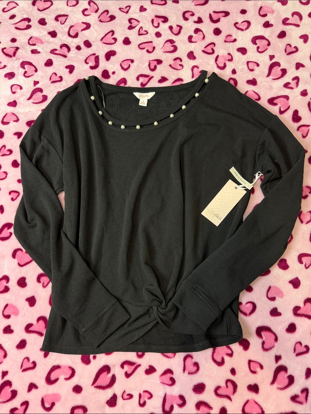 Y2K Candie’s Black Women's Long-Sleeve Top
